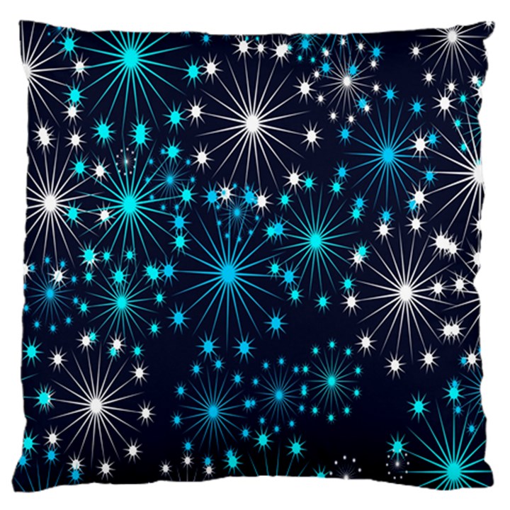 Abstract Pattern Snowflakes Standard Flano Cushion Case (Two Sides)