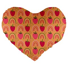 The Cutest Harvest   Large 19  Premium Heart Shape Cushions by ConteMonfrey