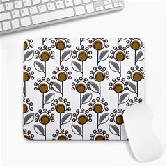 Daisy Minimalist Leaves Large Mousepads by ConteMonfrey