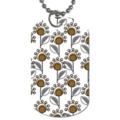 Daisy Minimalist Leaves Dog Tag (one Side) by ConteMonfrey