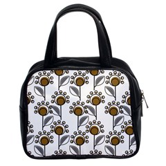 Daisy Minimalist Leaves Classic Handbag (two Sides) by ConteMonfrey