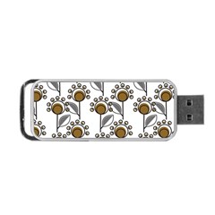 Daisy Minimalist Leaves Portable Usb Flash (one Side) by ConteMonfrey