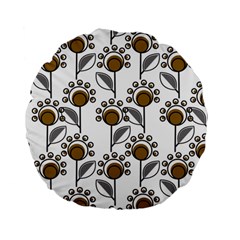 Daisy Minimalist Leaves Standard 15  Premium Round Cushions by ConteMonfrey