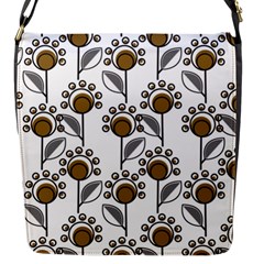 Daisy Minimalist Leaves Flap Closure Messenger Bag (s) by ConteMonfrey