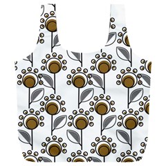 Daisy Minimalist Leaves Full Print Recycle Bag (xxl) by ConteMonfrey