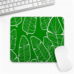 Green Banana Leaves Large Mousepads by ConteMonfrey