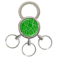 Green Banana Leaves 3-ring Key Chain by ConteMonfrey