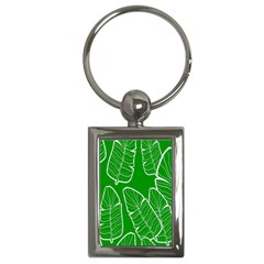 Green Banana Leaves Key Chain (rectangle) by ConteMonfrey