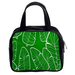 Green Banana Leaves Classic Handbag (two Sides) by ConteMonfrey