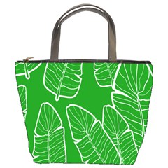 Green Banana Leaves Bucket Bag by ConteMonfrey