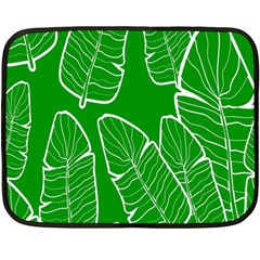 Green Banana Leaves Double Sided Fleece Blanket (mini)  by ConteMonfrey