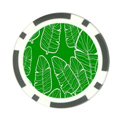 Green Banana Leaves Poker Chip Card Guard (10 Pack) by ConteMonfrey