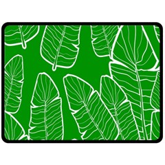 Green Banana Leaves Fleece Blanket (large)  by ConteMonfrey