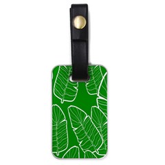 Green Banana Leaves Luggage Tag (one Side) by ConteMonfrey