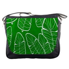 Green Banana Leaves Messenger Bag by ConteMonfrey