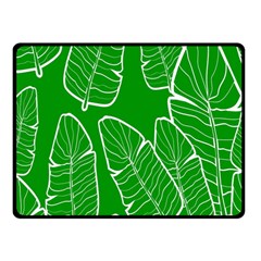 Green Banana Leaves Double Sided Fleece Blanket (small)  by ConteMonfrey