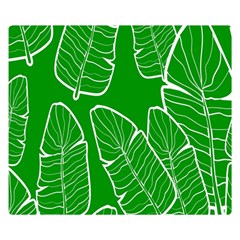 Green Banana Leaves Double Sided Flano Blanket (small)  by ConteMonfrey