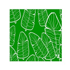 Green Banana Leaves Square Satin Scarf (30  X 30 ) by ConteMonfrey