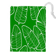 Green Banana Leaves Drawstring Pouch (5xl) by ConteMonfrey