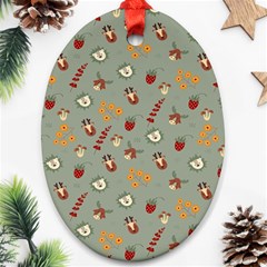 Wild Forest Friends   Ornament (oval) by ConteMonfrey