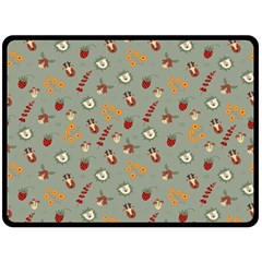 Wild Forest Friends   Fleece Blanket (large)  by ConteMonfrey