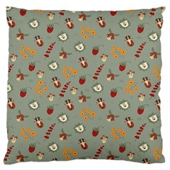 Wild Forest Friends   Large Flano Cushion Case (one Side) by ConteMonfrey