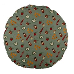 Wild Forest Friends   Large 18  Premium Flano Round Cushions by ConteMonfrey