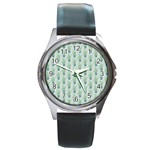 Cuteness Overload of Cactus!  Round Metal Watch Front