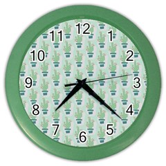 Cuteness Overload Of Cactus!  Color Wall Clock by ConteMonfrey