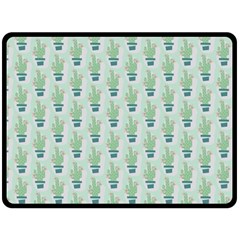 Cuteness Overload Of Cactus!  Fleece Blanket (large)  by ConteMonfrey