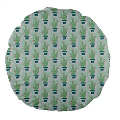 Cuteness Overload Of Cactus!  Large 18  Premium Round Cushions by ConteMonfrey