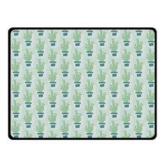 Cuteness Overload Of Cactus!  Double Sided Fleece Blanket (small)  by ConteMonfrey