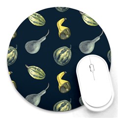 Vintage Vegetables Zucchini  Round Mousepads by ConteMonfrey