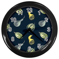 Vintage Vegetables Zucchini  Wall Clock (black) by ConteMonfrey