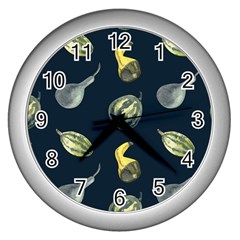 Vintage Vegetables Zucchini  Wall Clock (silver) by ConteMonfrey