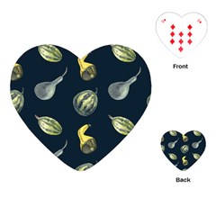 Vintage Vegetables Zucchini  Playing Cards Single Design (heart) by ConteMonfrey