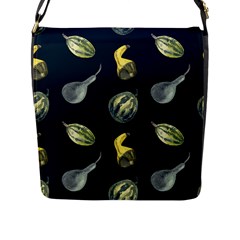 Vintage Vegetables Zucchini  Flap Closure Messenger Bag (l) by ConteMonfrey