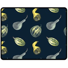 Vintage Vegetables Zucchini  Double Sided Fleece Blanket (medium)  by ConteMonfrey