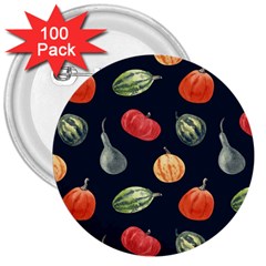 Vintage Vegetables  3  Buttons (100 pack) 