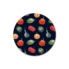 Vintage Vegetables  Rubber Round Coaster (4 Pack) by ConteMonfrey