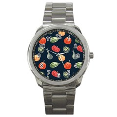 Vintage Vegetables  Sport Metal Watch