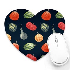 Vintage Vegetables  Heart Mousepads