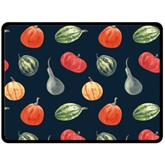 Vintage Vegetables  Fleece Blanket (large)  by ConteMonfrey