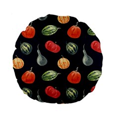 Vintage Vegetables  Standard 15  Premium Flano Round Cushions by ConteMonfrey