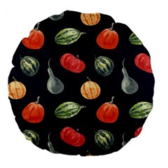 Vintage Vegetables  Large 18  Premium Flano Round Cushions