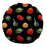 Vintage Vegetables  Large 18  Premium Flano Round Cushions Front