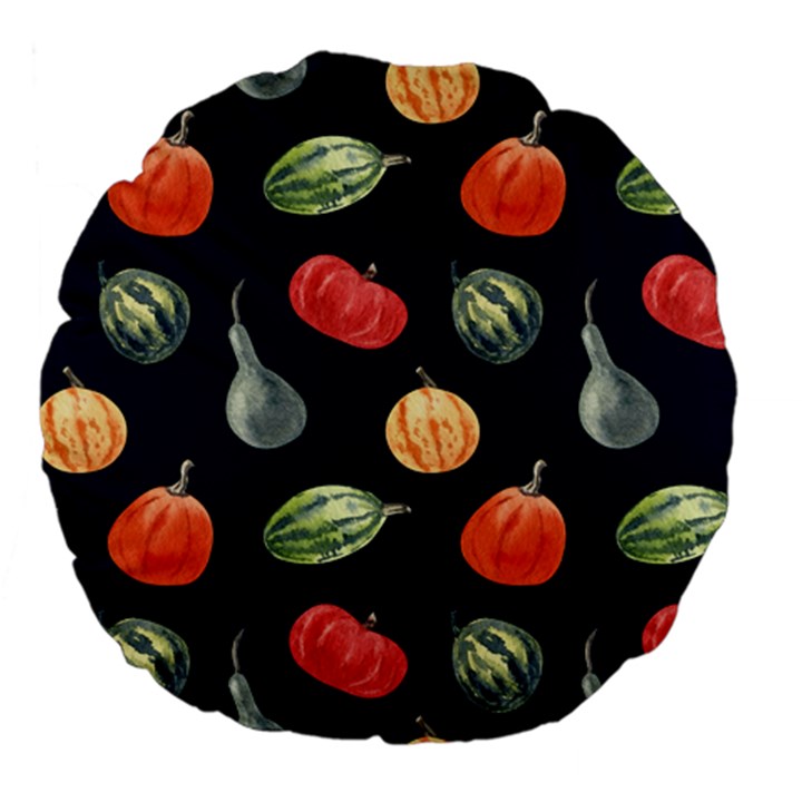 Vintage Vegetables  Large 18  Premium Flano Round Cushions