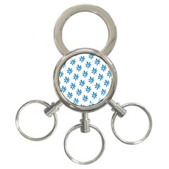 Little Blue Daisies  3-ring Key Chain by ConteMonfrey