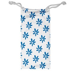 Little Blue Daisies  Jewelry Bag by ConteMonfrey