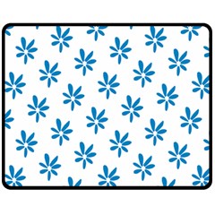 Little Blue Daisies  Fleece Blanket (medium)  by ConteMonfrey